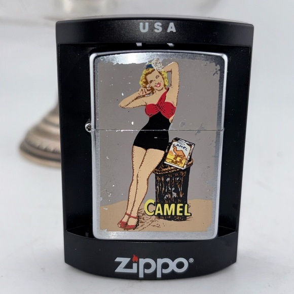 Zippo Other - CAMEL CIGARETTES BATHING BEAUTY PINUP GIRL ZIPPO LIGHTER MINT IN BOX 1997​​